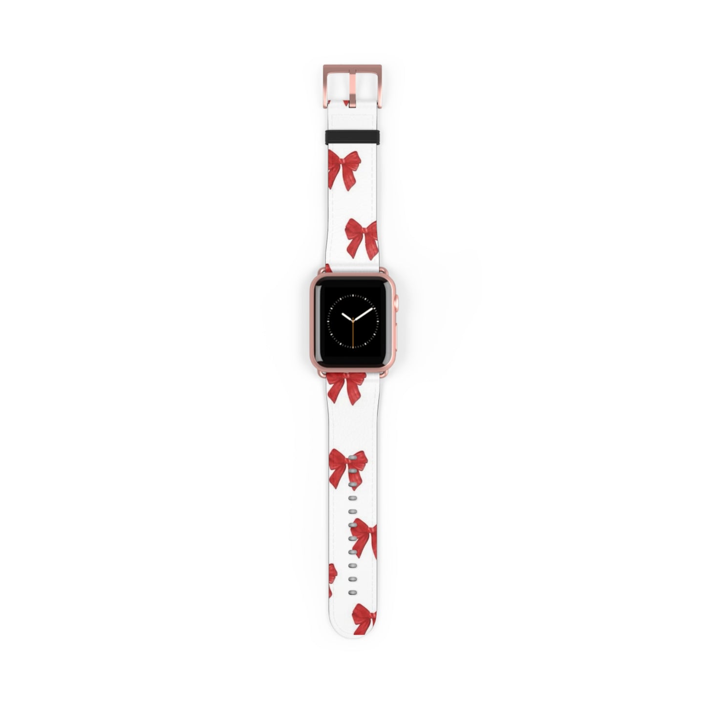 Watch Band — Red Bow Pattern Holiday Strap
