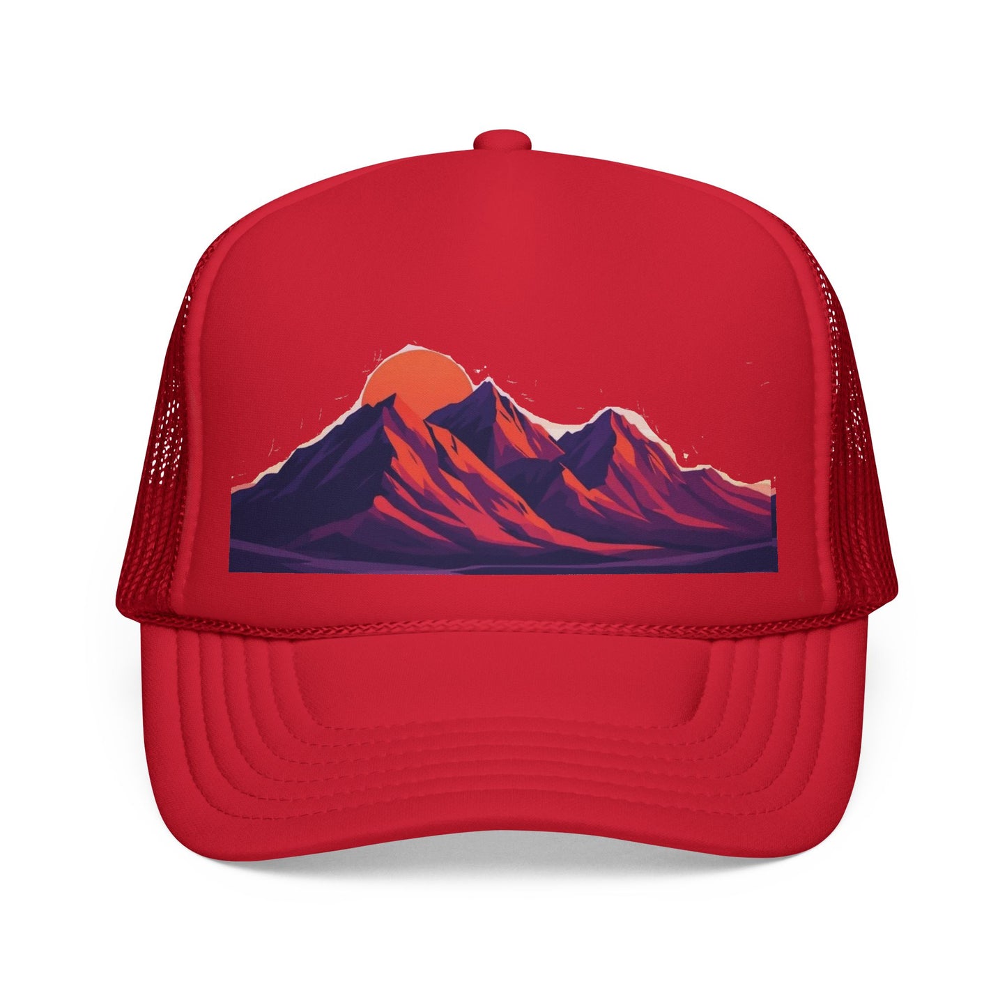 Mountain Sunset Trucker Cap — Retro Peaks Mesh Hat