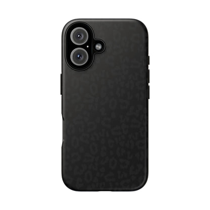 Black Leopard Tough Phone Case — Slim Protective iPhone Cover
