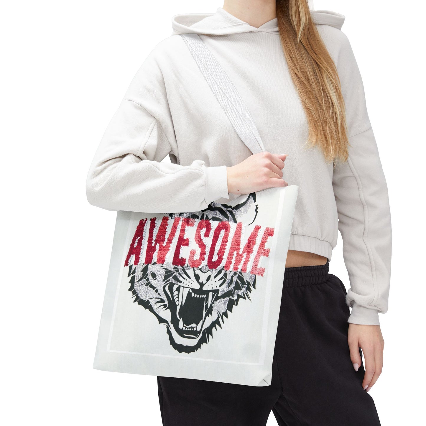 Awesome Tiger Tote Bag — Bold Graphic Animal Print Canvas Tote