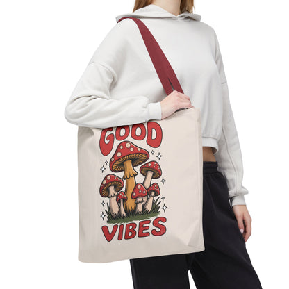 Good Vibes Mushroom Tote Bag