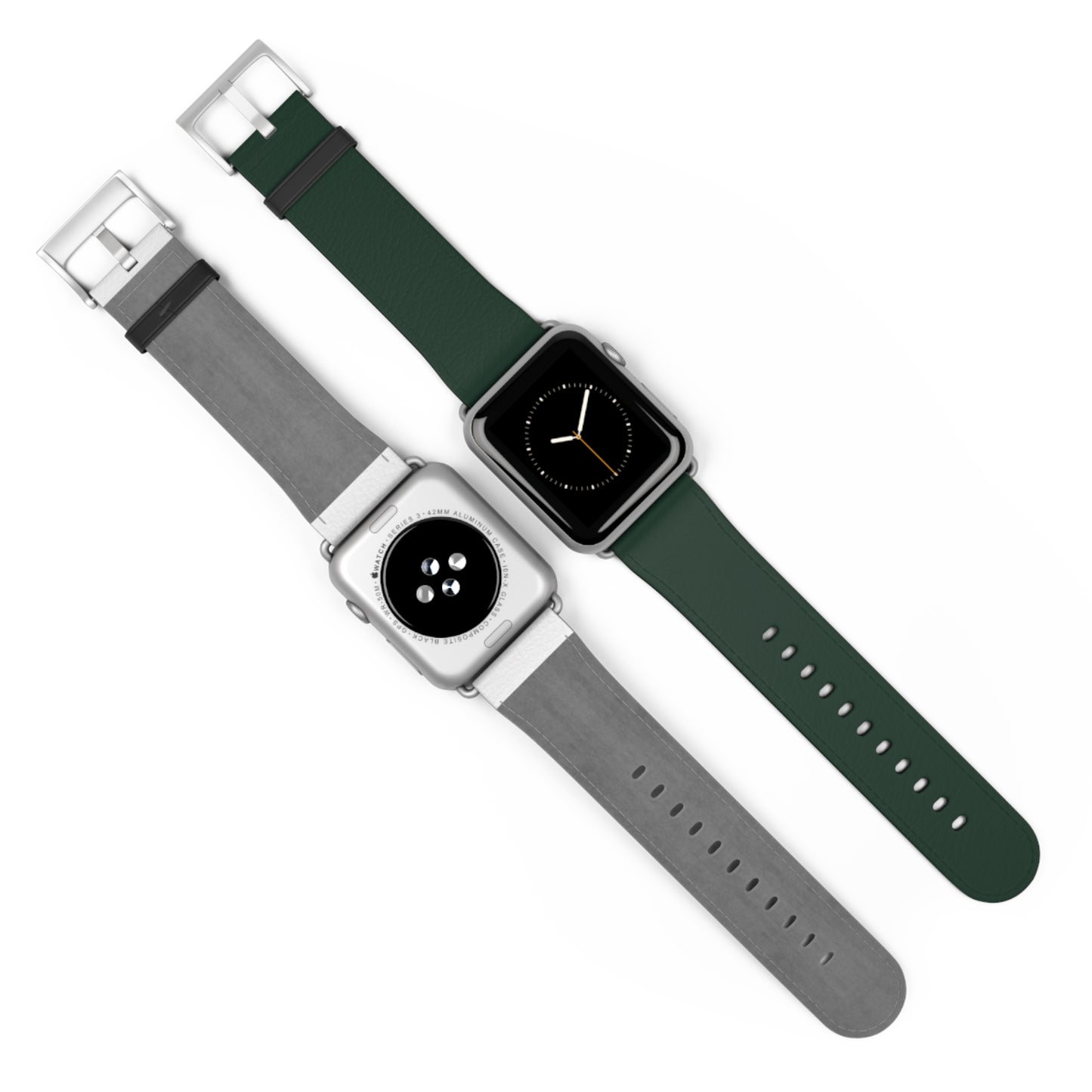 Forest Green Leather Watch Band — Classic Apple Watch Strap