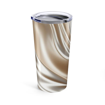 20oz Satin Luxe Tumbler — Gold Silk Pattern Insulated Travel Cup