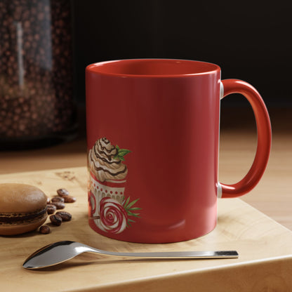 Holiday Hot Cocoa Mug — Festive Coffee Cup with Whipped Cream & Candy Design