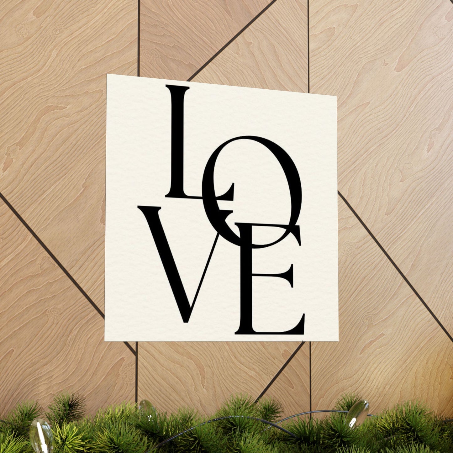 LOVE Typographic Poster — Matte Vertical Romance Wall Art