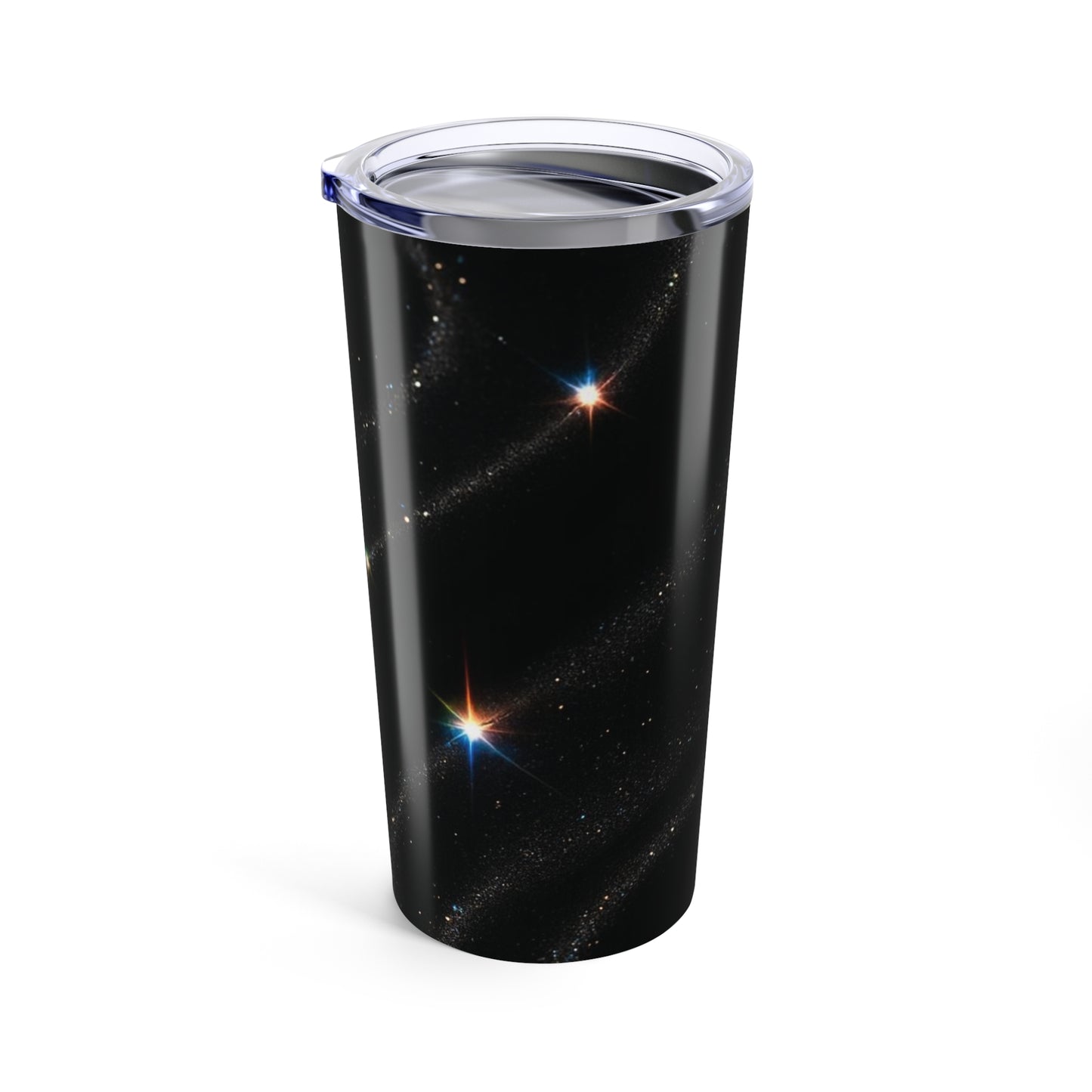 20oz Galaxy Black Stainless Tumbler — Sparkling Night Sky Travel Cup