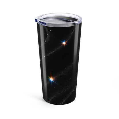 20oz Galaxy Black Stainless Tumbler — Sparkling Night Sky Travel Cup
