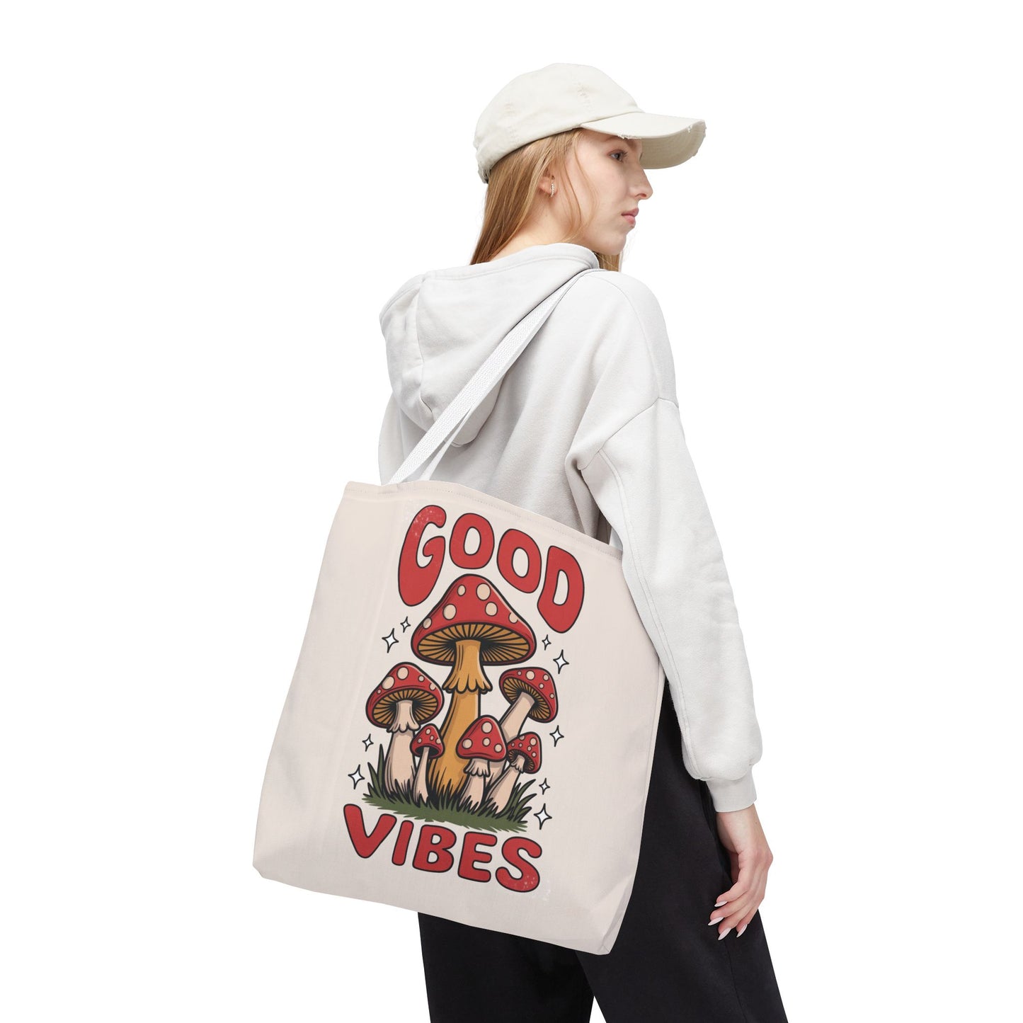 Good Vibes Mushroom Tote Bag