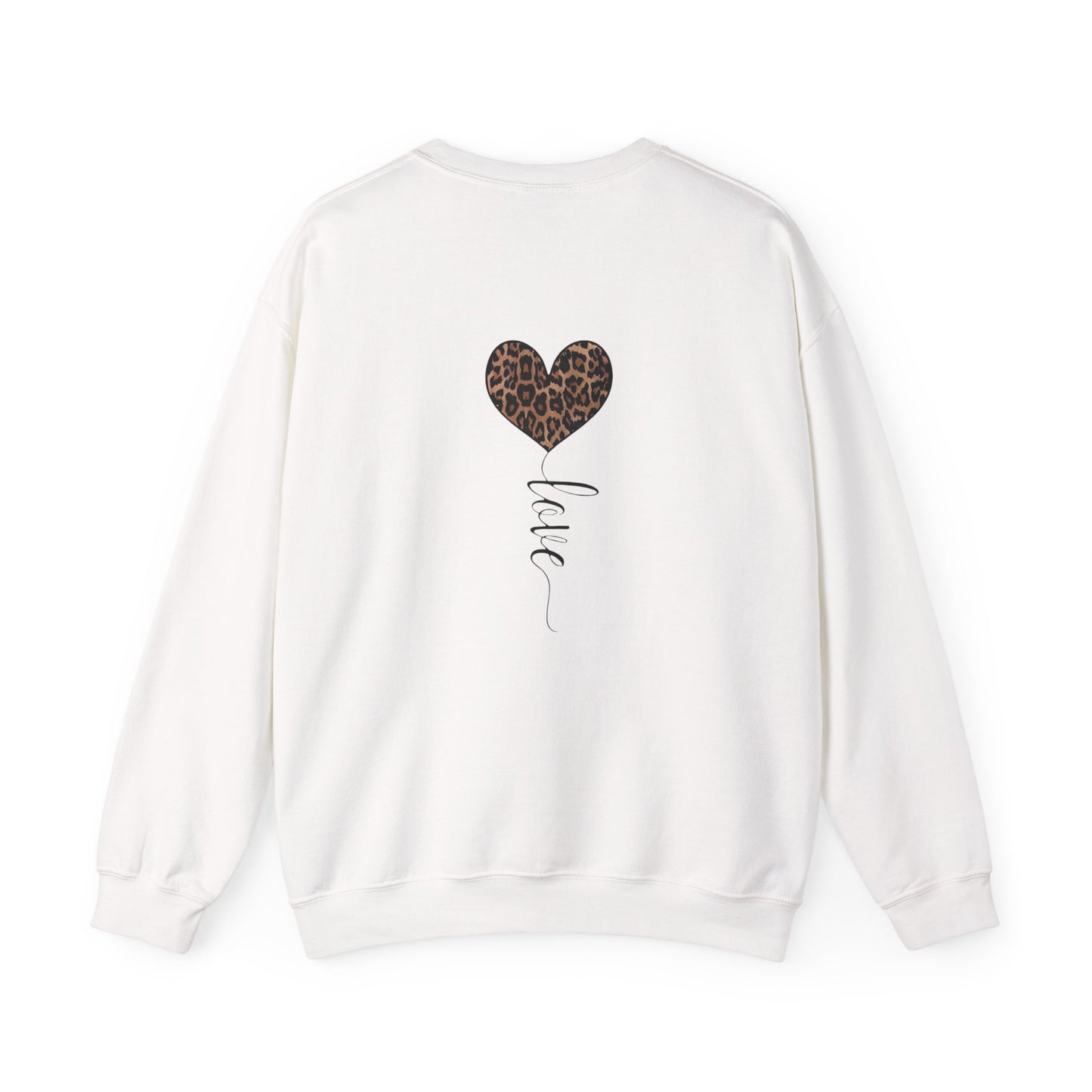 Leopard Heart "Love" Crewneck Sweatshirt