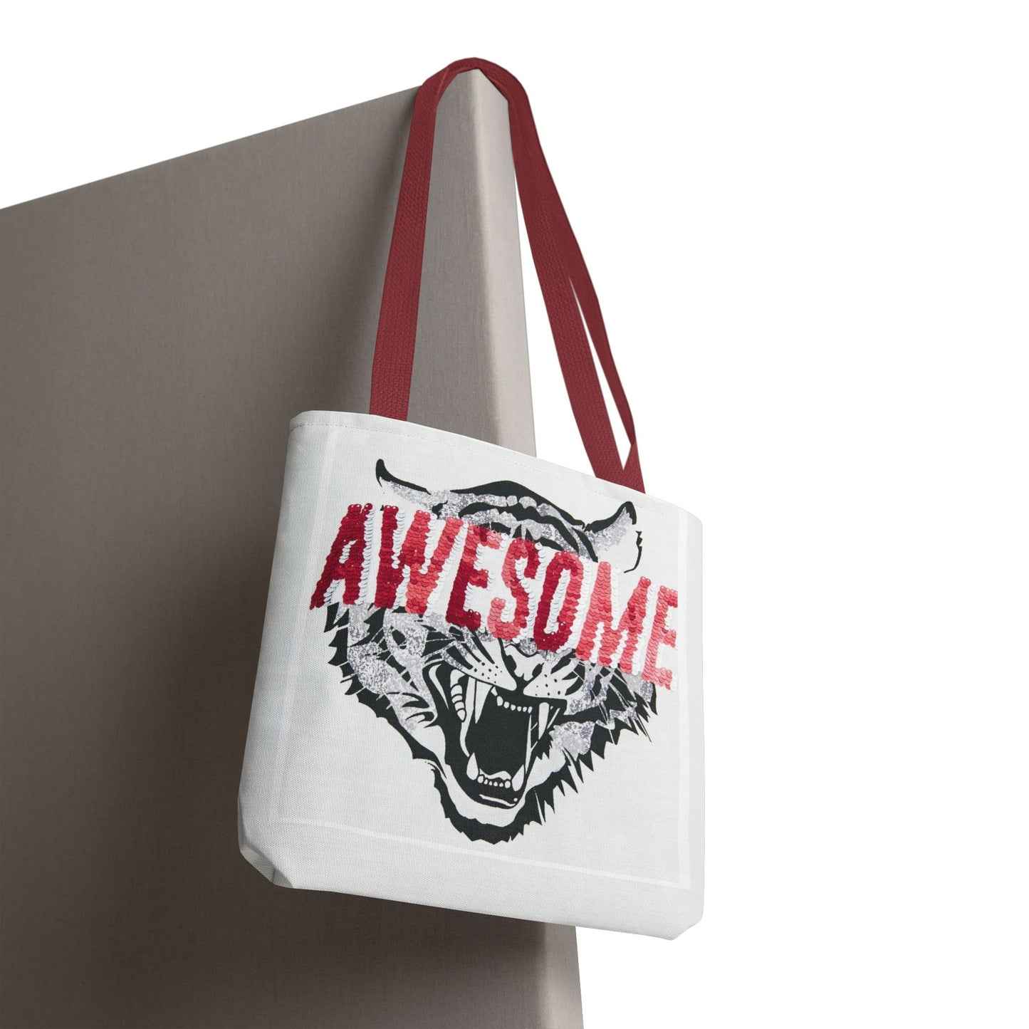 Awesome Tiger Tote Bag — Bold Graphic Animal Print Canvas Tote