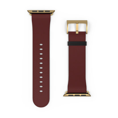 Leather Apple Watch Band — Maroon Classic Replacement Strap