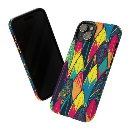 Colorful Surfboard Pattern Tough Phone Case — Tropical Beach Vibe