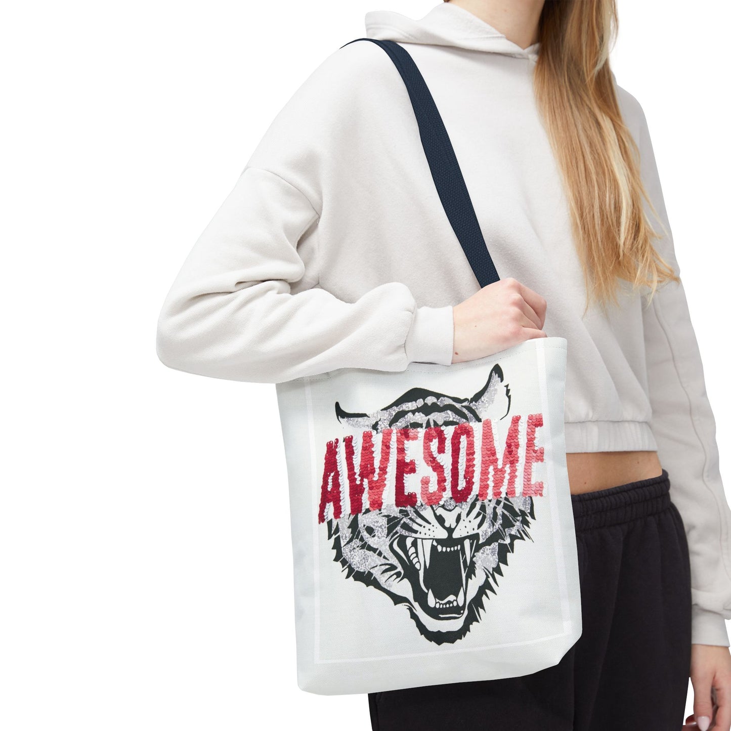 Awesome Tiger Tote Bag — Bold Graphic Animal Print Canvas Tote